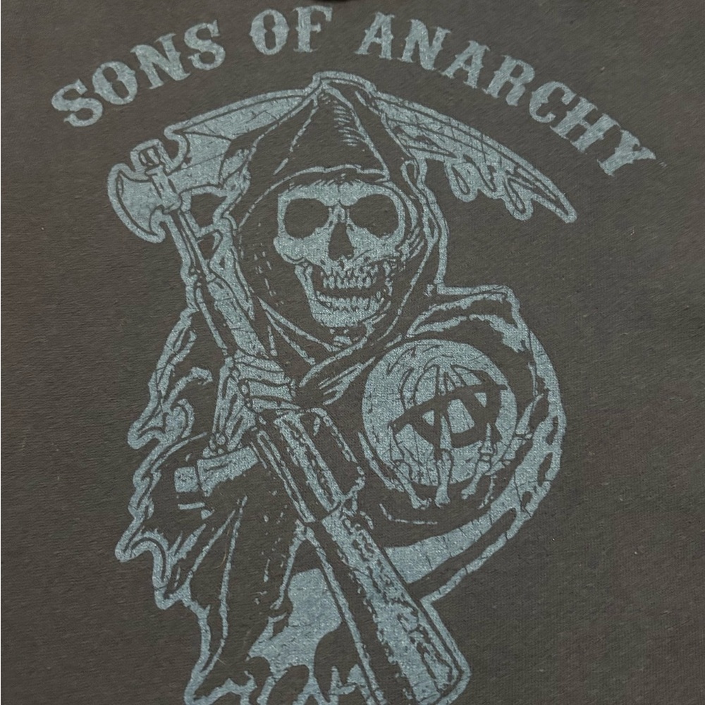 Sons of Anarchy Grim Reaper Hoodie XXL Navy Blue FX Pullover - Picture 2 of 6